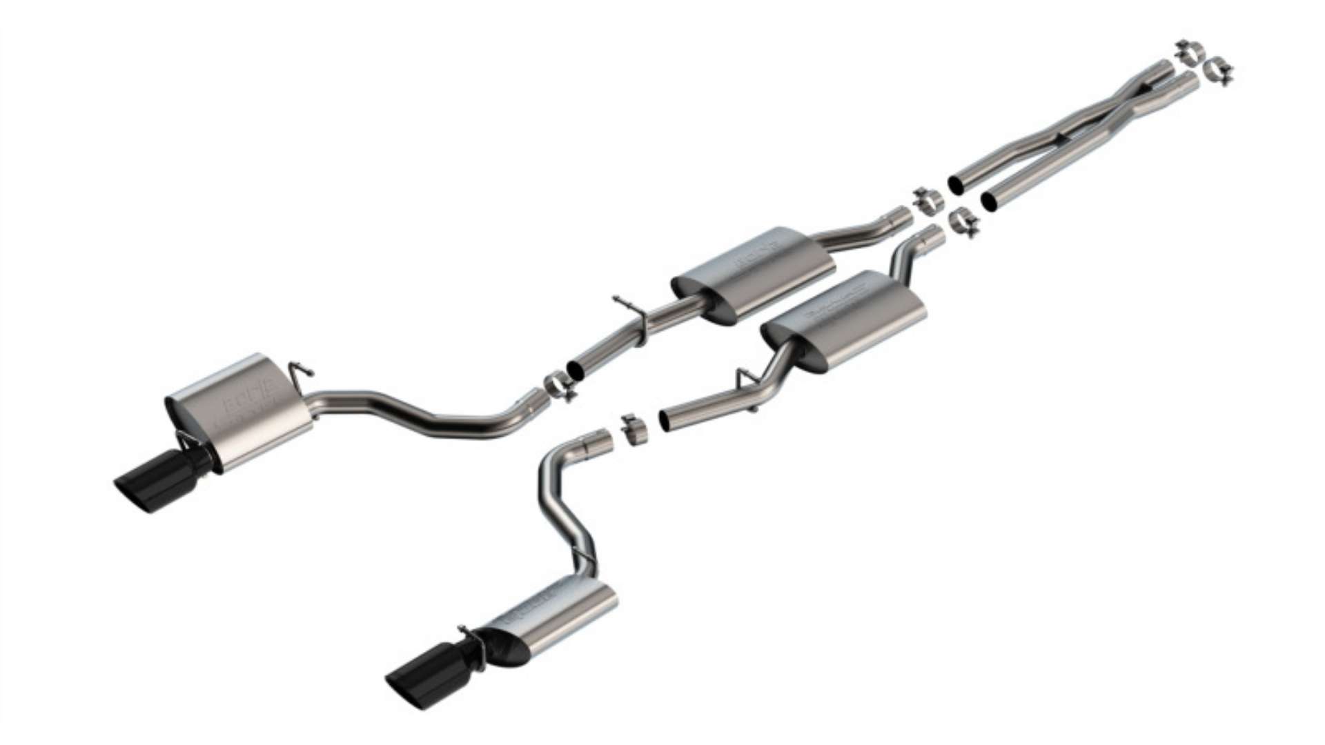 Picture of Borla 19-23 Dodge Charger GT 3-6L V6 RWD S-Type Catback Exhaust - Black Chrome Tips