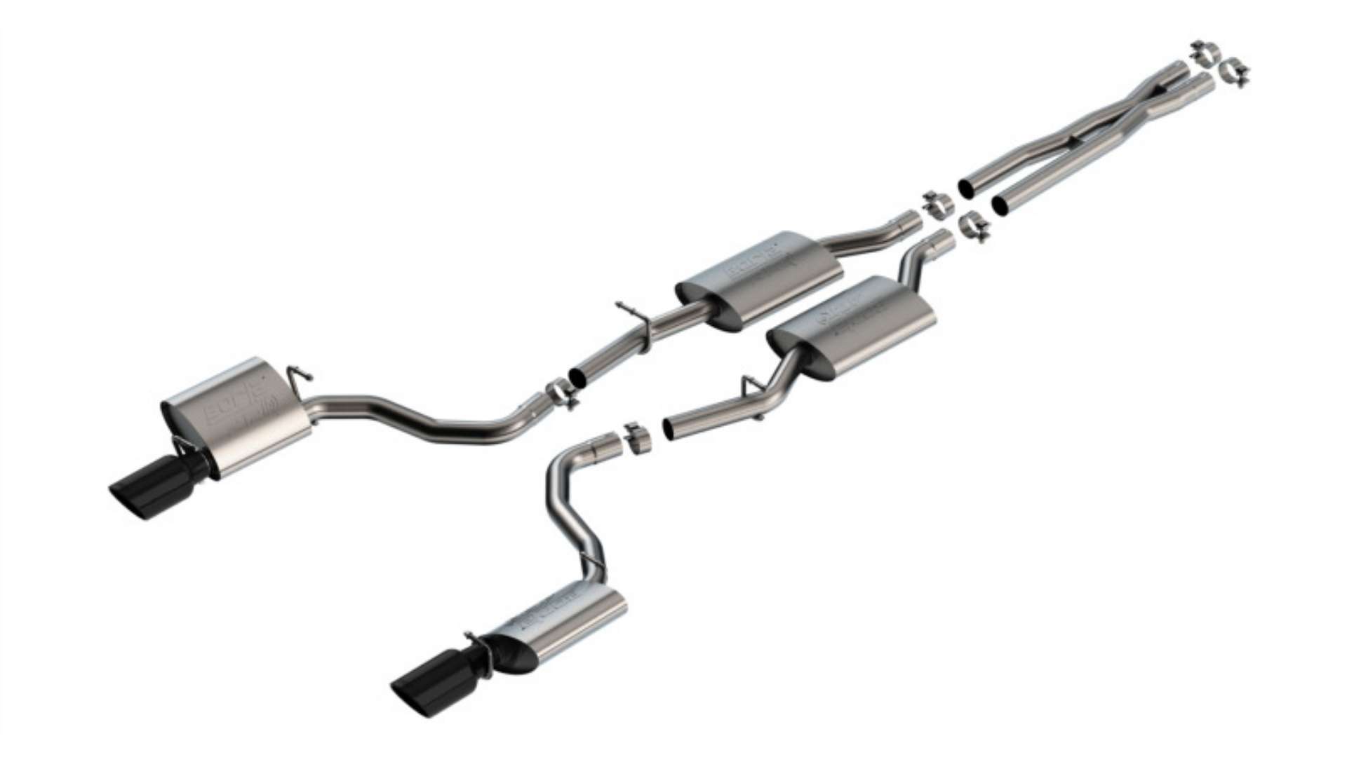 Picture of Borla 19-23 Dodge Charger GT 3-6L V6 RWD ATAK Catback Exhaust - Black Chrome Tips