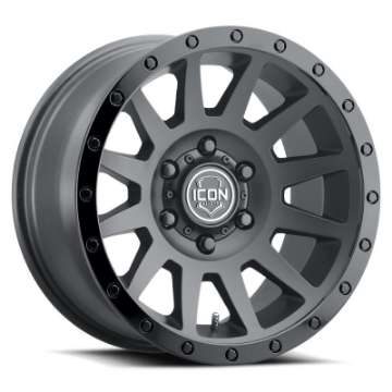 Picture of ICON Compression 17x8-5 6x5-5 0mm Offset 4-75in BS 106-1mm Bore Double Black Wheel