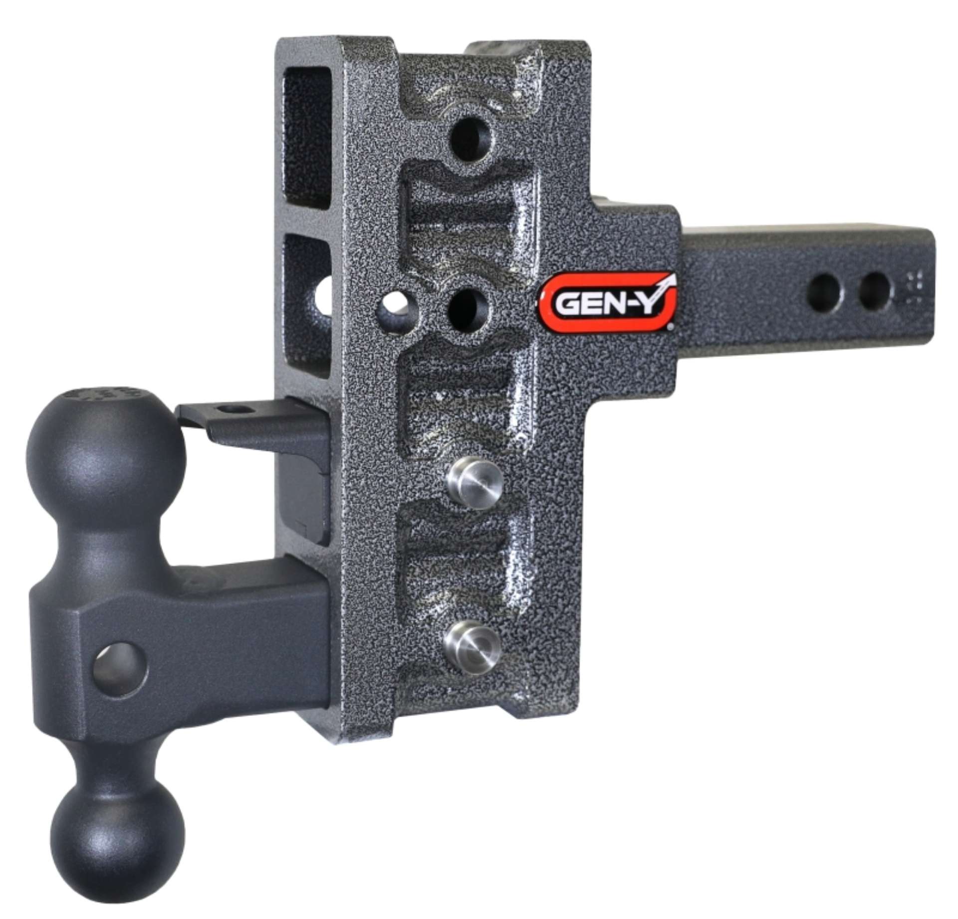 Picture of Gen-Y Mega Duty 2in Shank 5in Offset Drop 1-5K TW 10K Hitch w-GH-031 Dual-Ball-GH-032 Pintle Lock