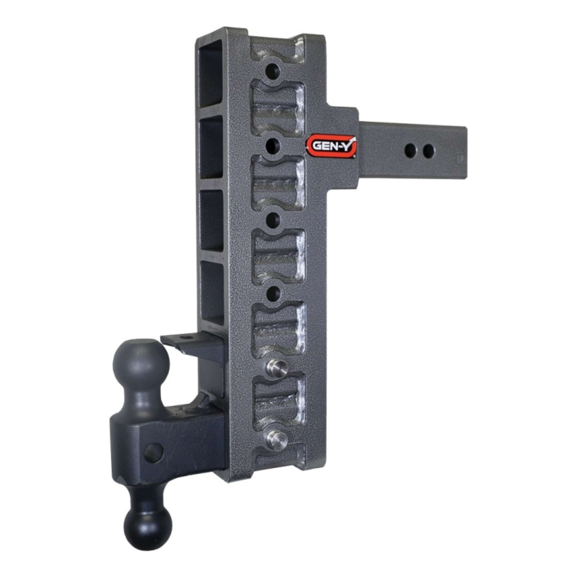 Picture of Gen-Y Mega Duty 2-5in Shank 12in Offset Drop 21K Hitch w-GH-061 Dual-Ball-GH-062 Pintle Lock