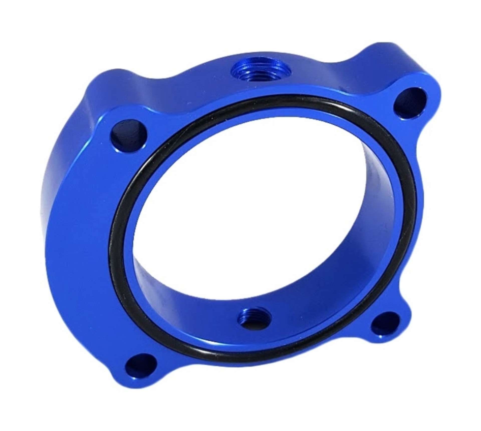 Picture of Torque Solution Throttle Body Spacer 2013+ Hyundai Genesis Coupe 2-0T  - Blue