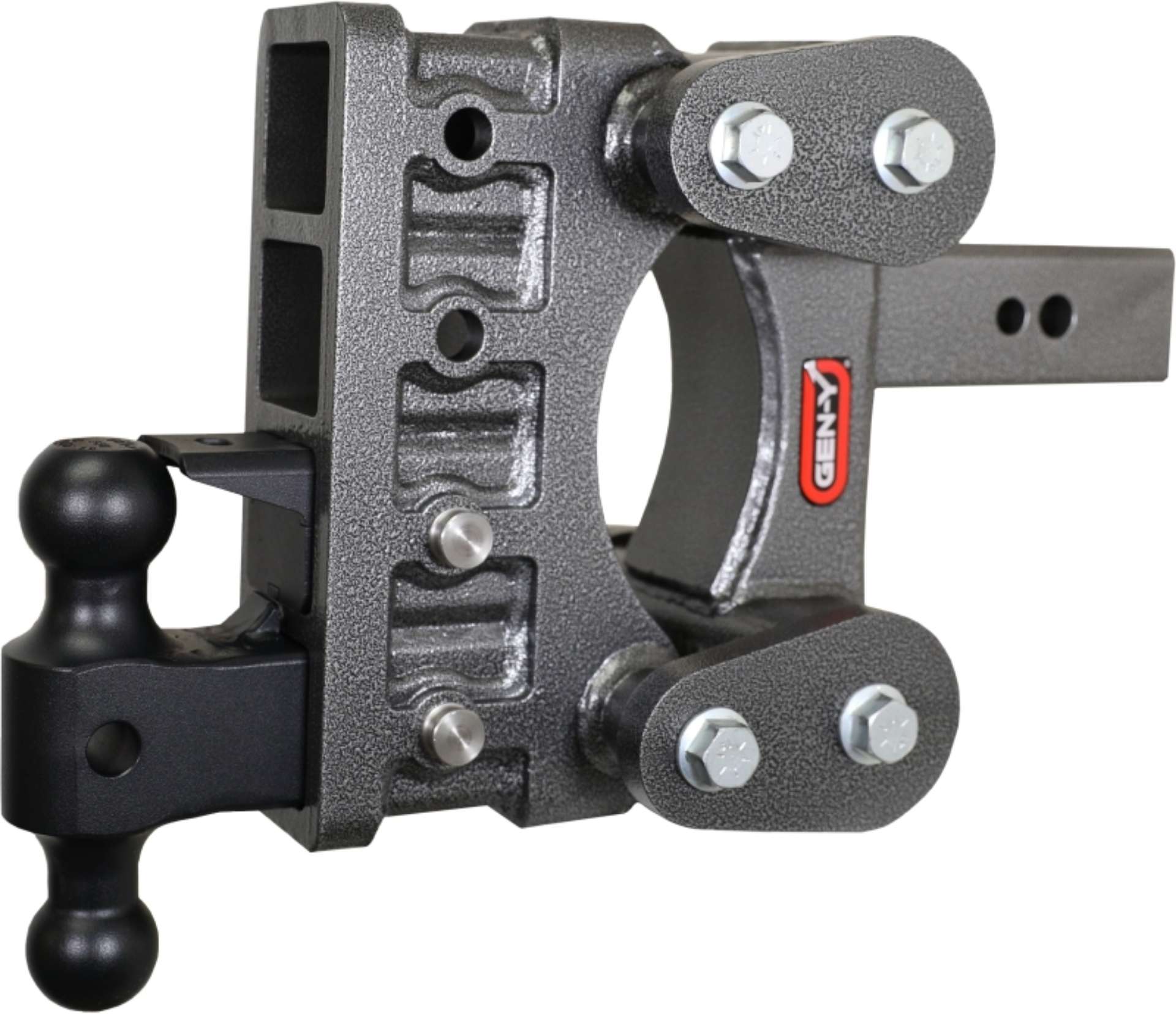 Picture of Gen-Y The Boss Torsion-Flex 2-5in Shank 6in Drop 3-5K Hitch w-GH-0161 Dual-Ball-Pintle Lock