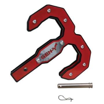 Picture of Gen-Y Hulk 2-5 21K Tow Hook 2-5in Shank w-GH-099 Pin-GH-011 Twist Clip - Black-Red