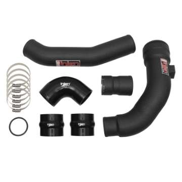 Picture of Injen 17-22 Ford F250-F-350-F-450-F-550 V8-6-7L Turbo Diesel Wrinkle Black Intercooler Piping Kit