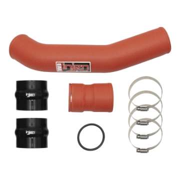 Picture of Injen 17-22 Ford F250-F-350-F-450-F-550 V8-6-7L Turbo Diesel Wrnkl Red Intercooler Hot Side Piping