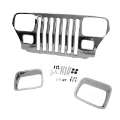 Picture of Omix Chrome Grille Overlay 87-95 Jeep Wrangler YJ