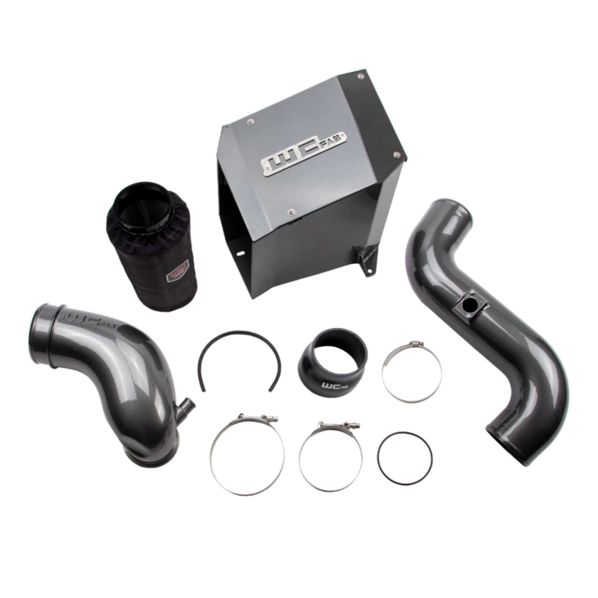 Picture of Wehrli 06-07 Duramax LBZ 4in Intake Kit Stage 2 - Cherry Frost