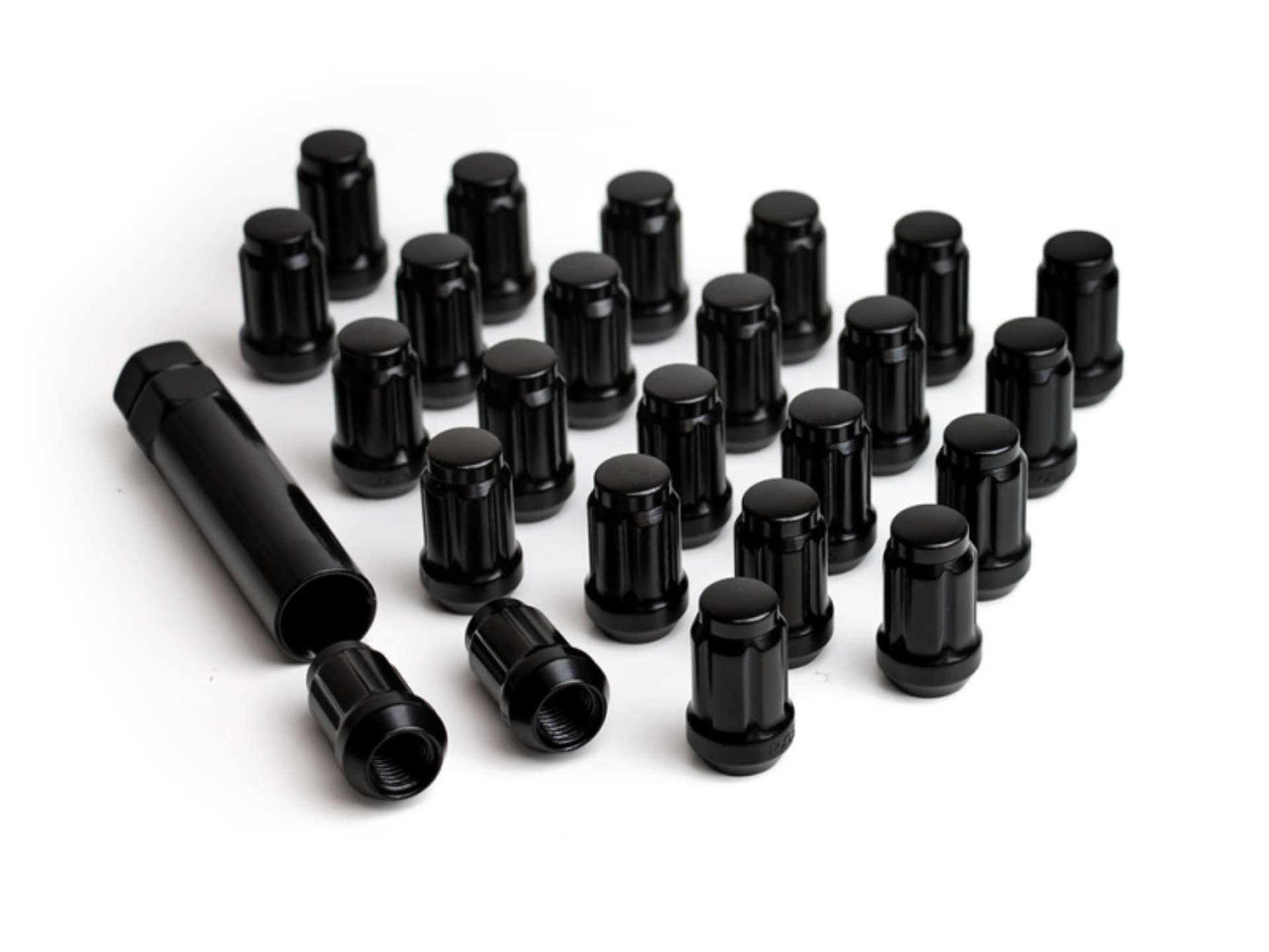 Picture of ICON Alloys Lug Nut Kit Black - 1-2in - 24 Lug Nuts w- Key