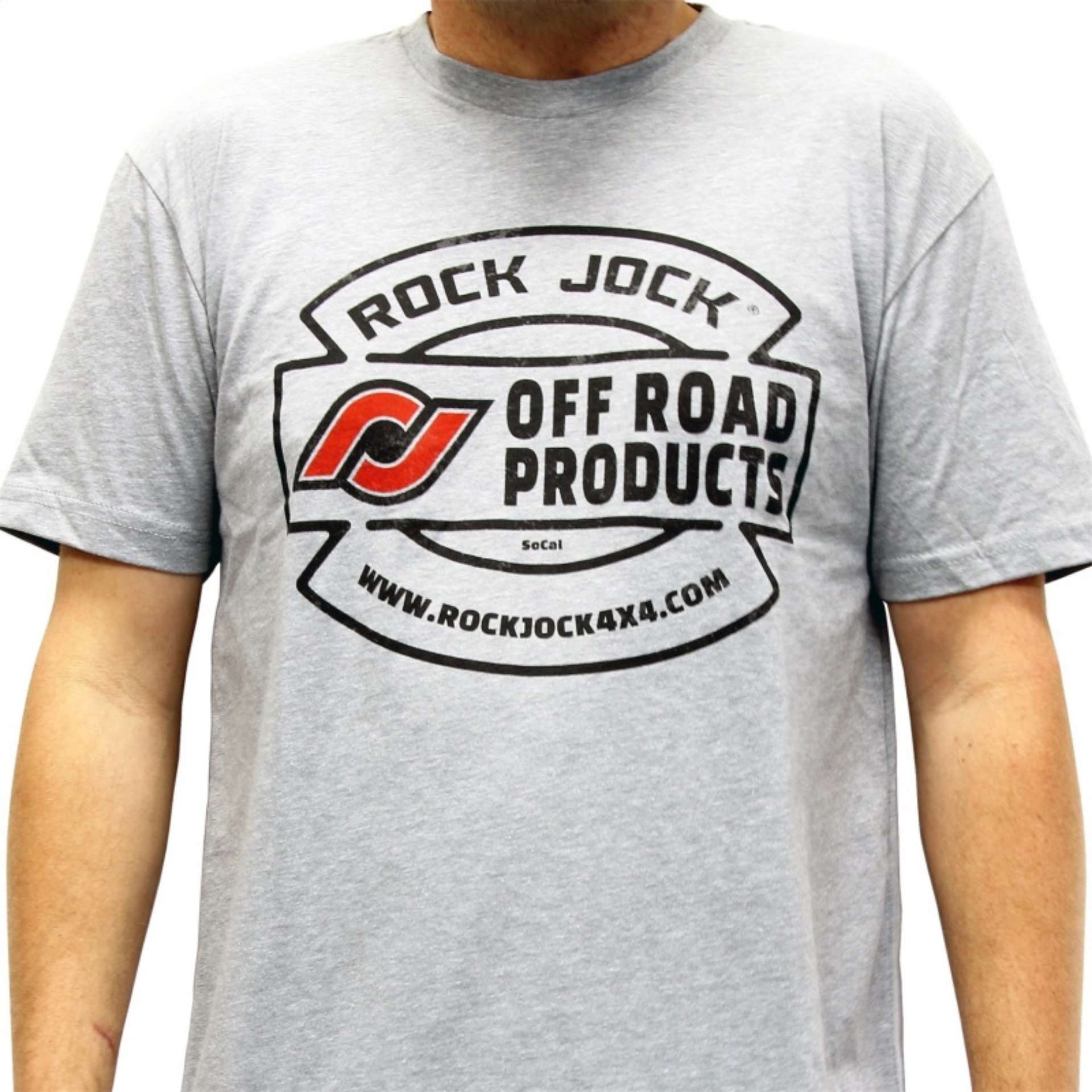 Picture of RockJock T-Shirt w- Vintage Logo Gray Youth Medium Print on the Front