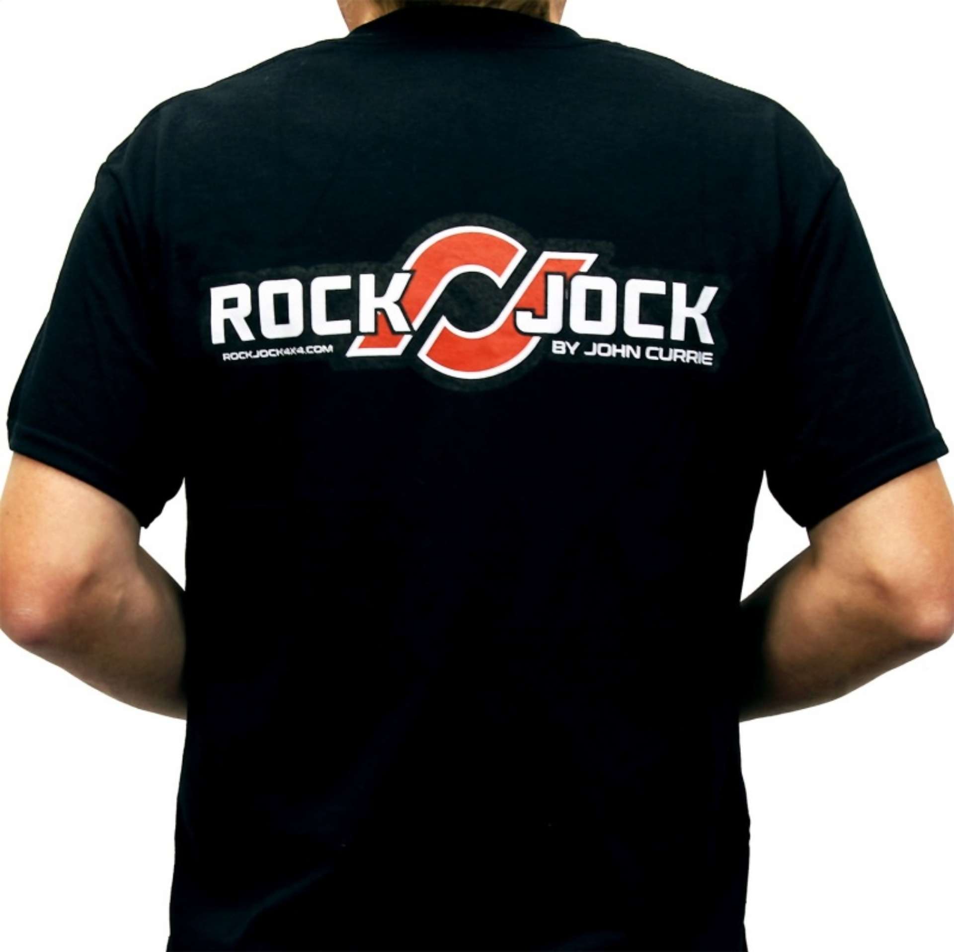 Picture of RockJock T-Shirt w- Patch Logo on Front and Large Logo on Back Black XXL