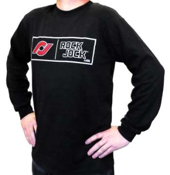 Picture of RockJock Long Sleeve T-Shirt w- Rectangle Logo Black Small Print on the Front