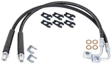 Picture of RockJock JT Gladiator Brake Hose Kit Rear w- Hoses Frame Clips Copper Washers ABS Wire Clips Pair