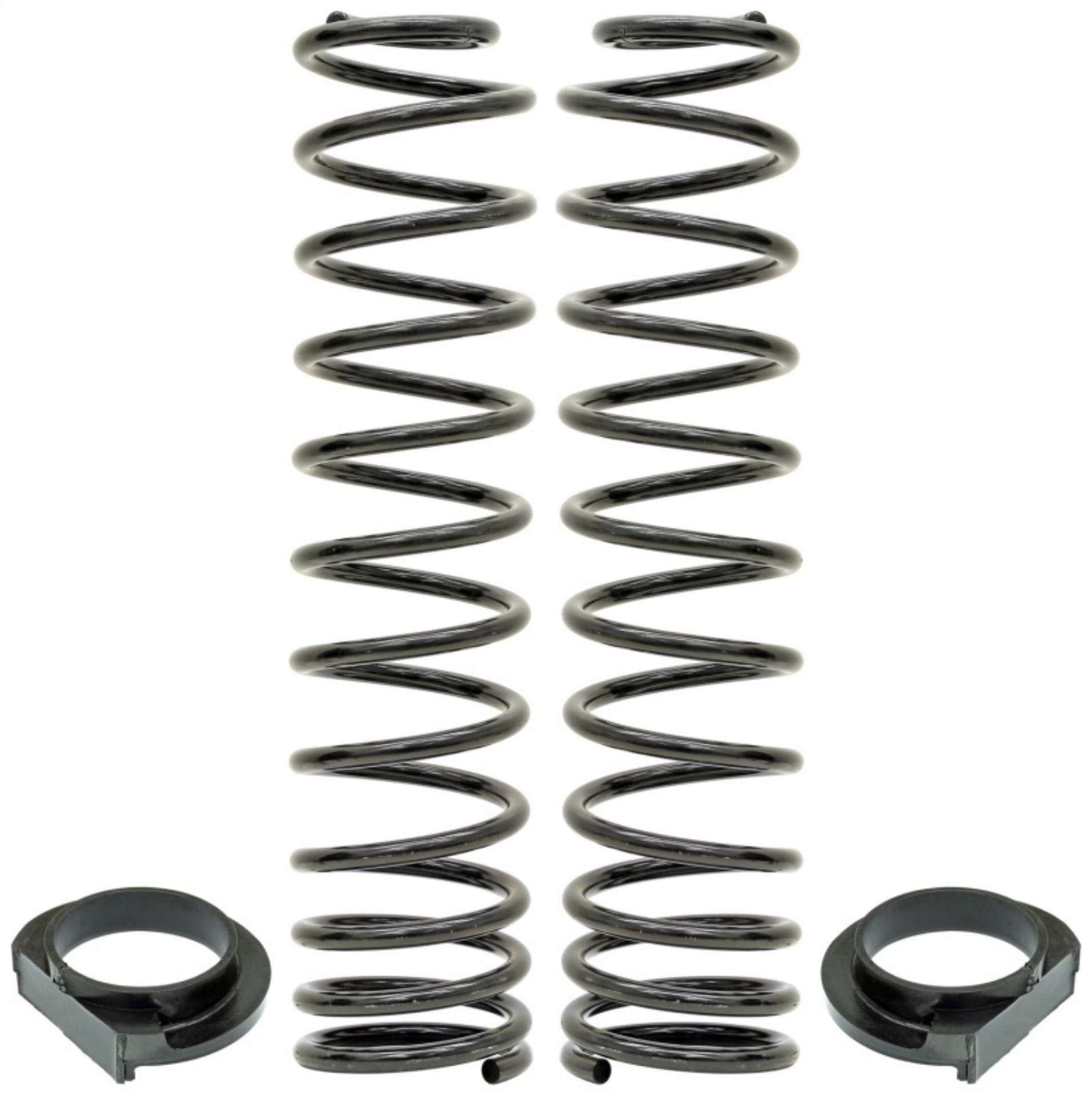 Picture of RockJock JL Front Coil Springs 4in Lift w- Urethane Isolators Pair