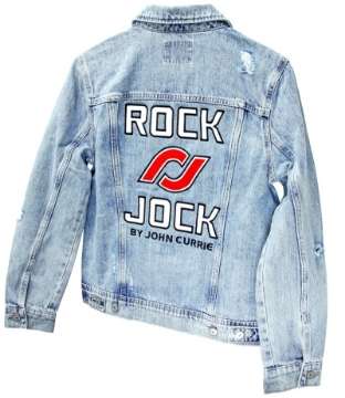 Picture of RockJock Jean Jacket w- Embroidered Logos Front and Back Blue Womens XL