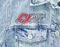 Picture of RockJock Jean Jacket w- Embroidered Logos Front and Back Blue Womens Medium