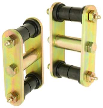 Picture of RockJock 76-86 CJ HD Leaf Spring Shackles Front w- Urethane Bushings HD Greasable Bolts Pair