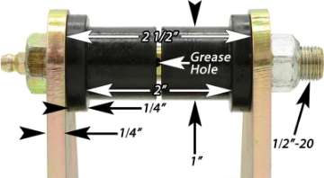 Picture of RockJock 76-86 CJ HD Leaf Spring Shackles Front w- Urethane Bushings HD Greasable Bolts Pair