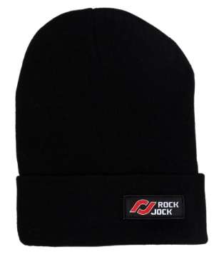 Picture of RockJock Beanie Black w- Red and White RockJock Logo Patch One Size Fits All