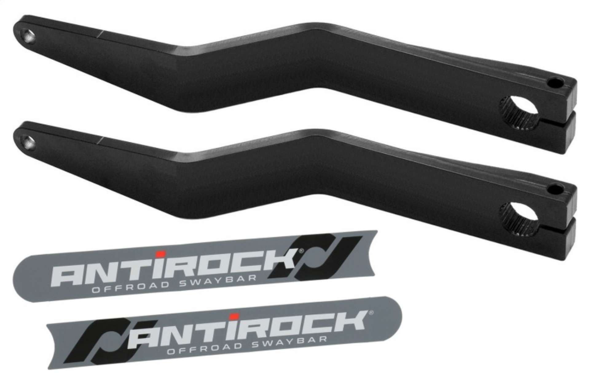 Picture of RockJock Antirock Fabricated Steel Sway Bar Arms 15-2in Long 2-5in Offset Bend w- Stickers Pair