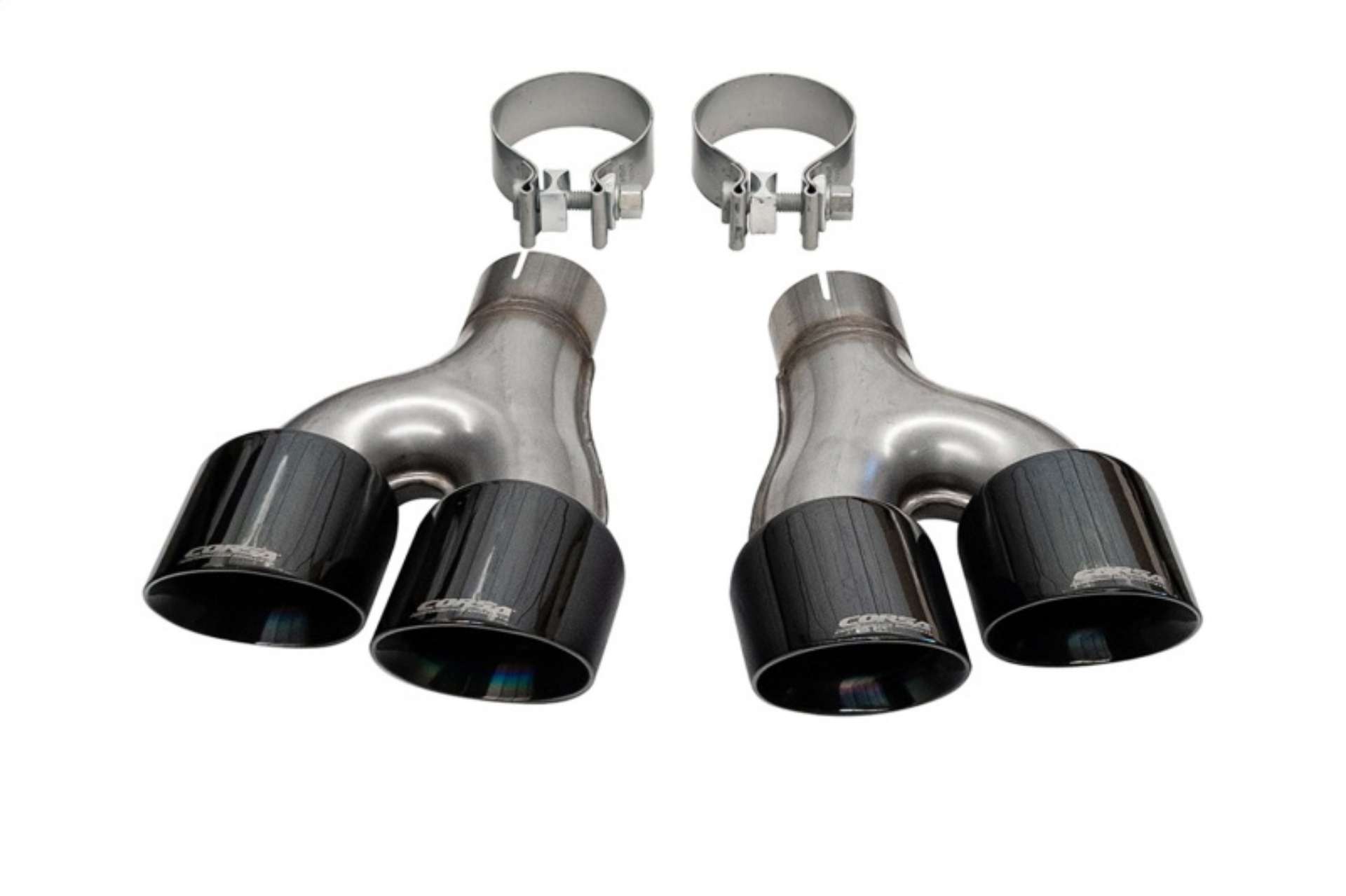 Picture of Corsa 2011-2021 Jeep Grand Cherokee Twin 2-5in Inlet - 4in Outlet Black PVD Pro-Series Tip Kit