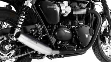 Picture of Remus 2016 Triumph Bonneville T120-T120 Black Euro 4 Tapered Chrome Slip On - Left Side