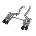 Picture of MBRP 18-22 BMW M2 Competition 3-0L T304 SS 3in Resonator-Back Exhaust Quad Rear w- Carbon Fiber Tips