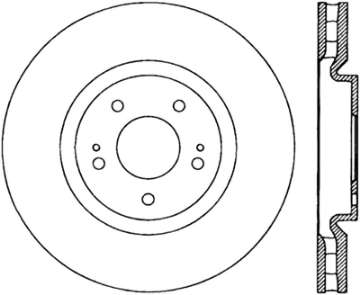 Picture of StopTech 03-06 Mitsubishi Lancer SportStop Cryo Slotted & Drilled Front Left Rotor