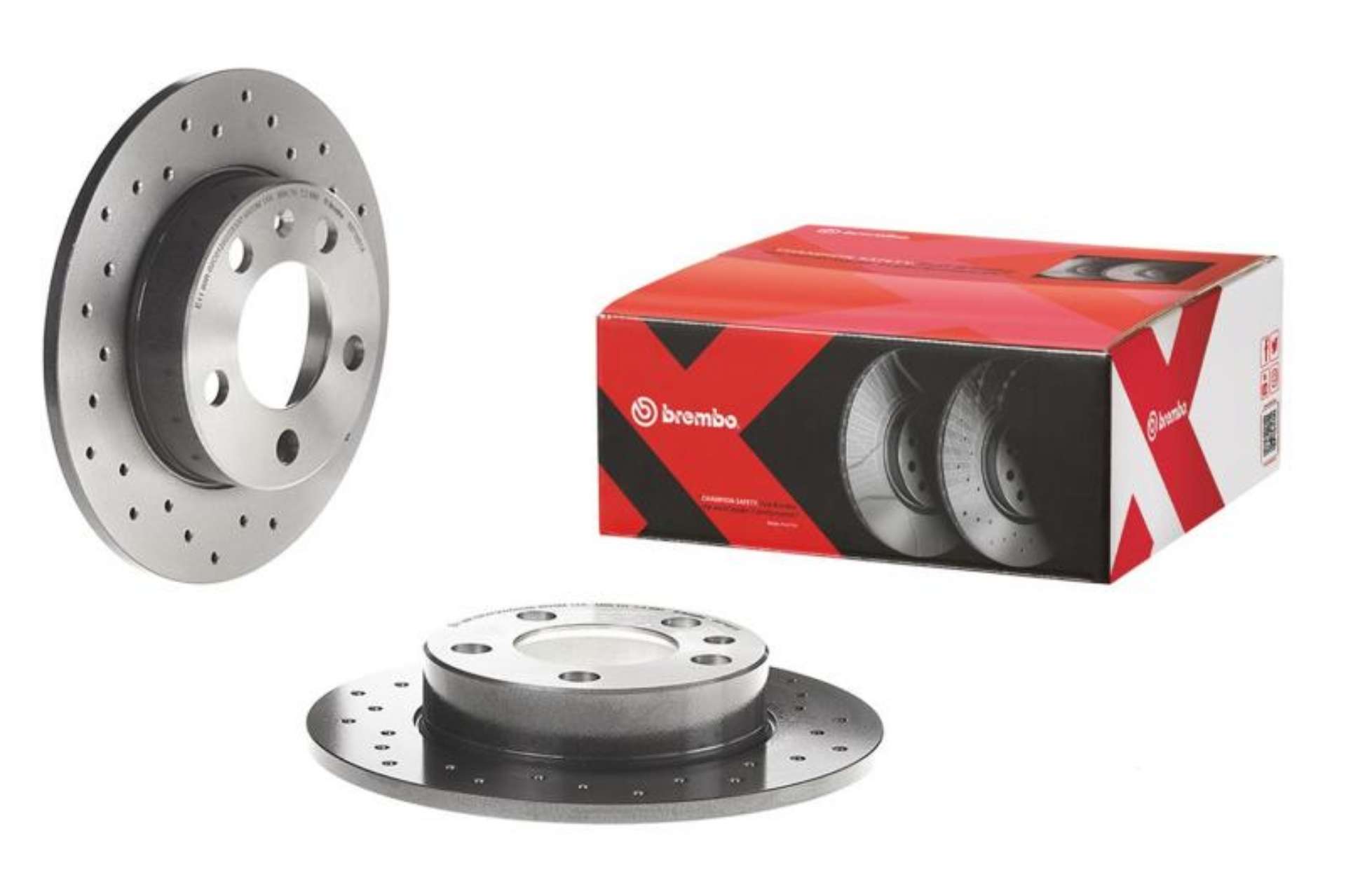 Picture of Brembo 07-15 Mini Cooper Front Prem- Xtra Cross Drilled UV Coated Rotor