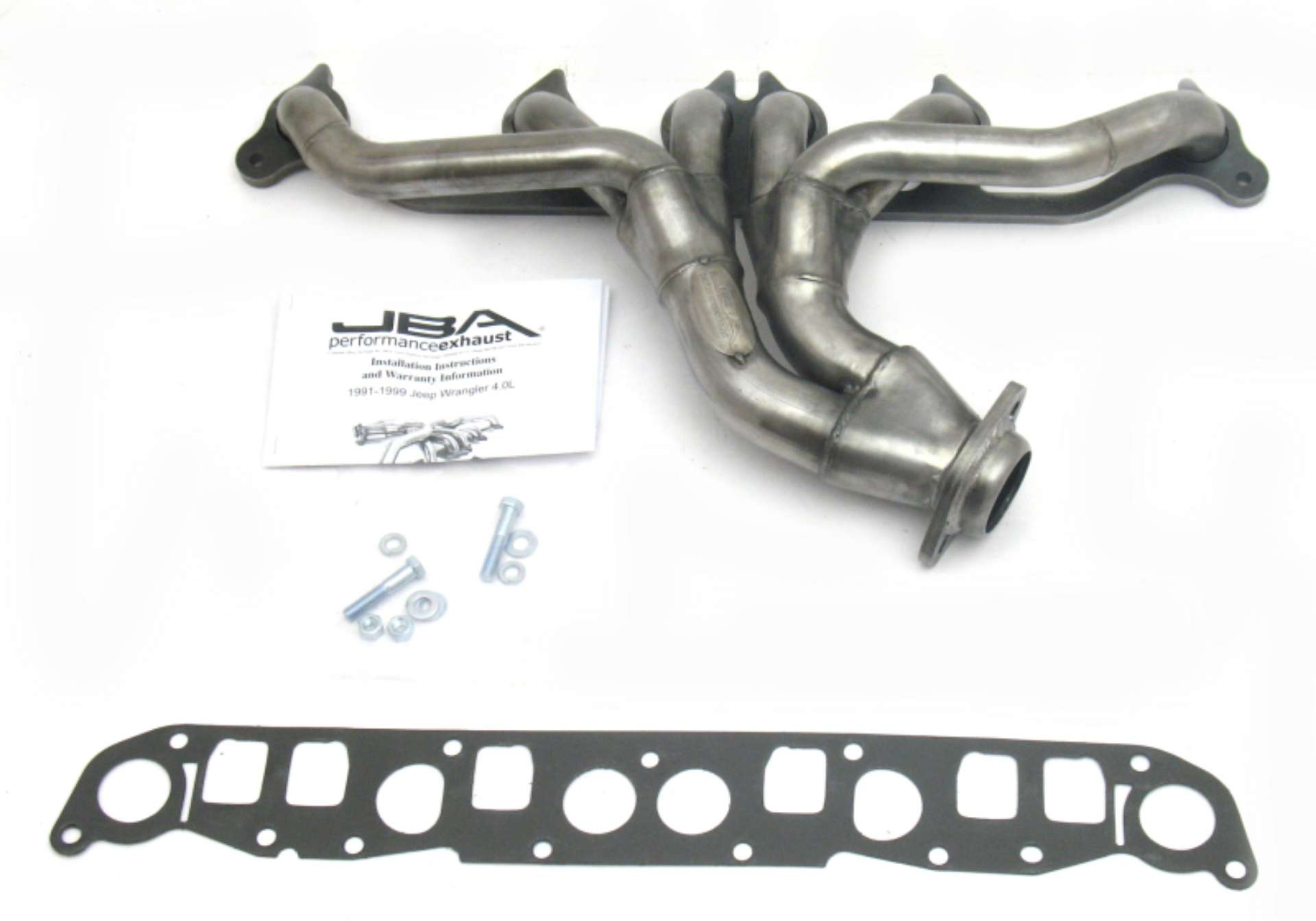 Picture of JBA 91-99 Jeep 4-0L 1-1-2in Primary Raw 409SS Cat4Ward Header