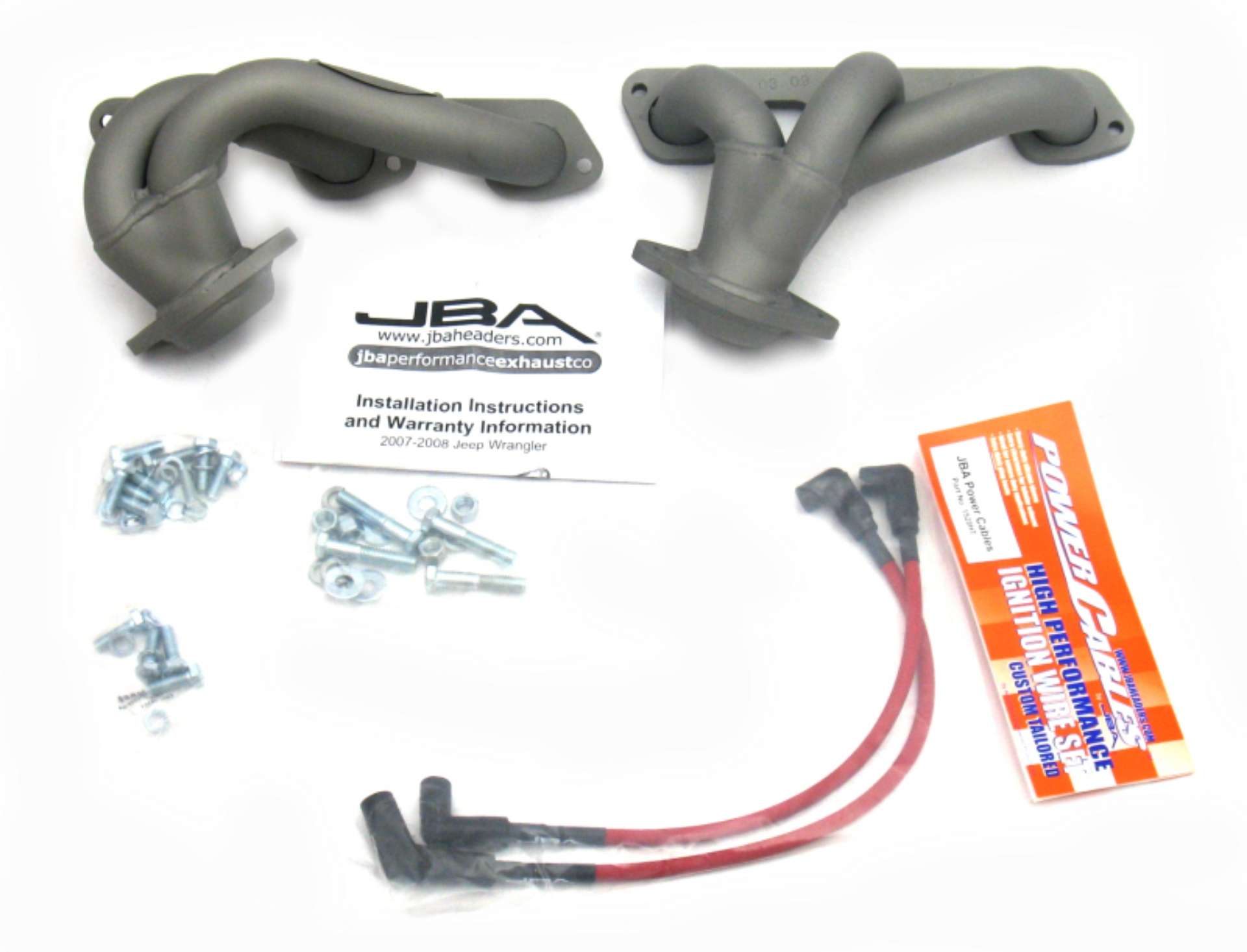 Picture of JBA 07-11 Jeep 3-8L V6 1-1-2in Primary Ti Ctd Cat4Ward Header