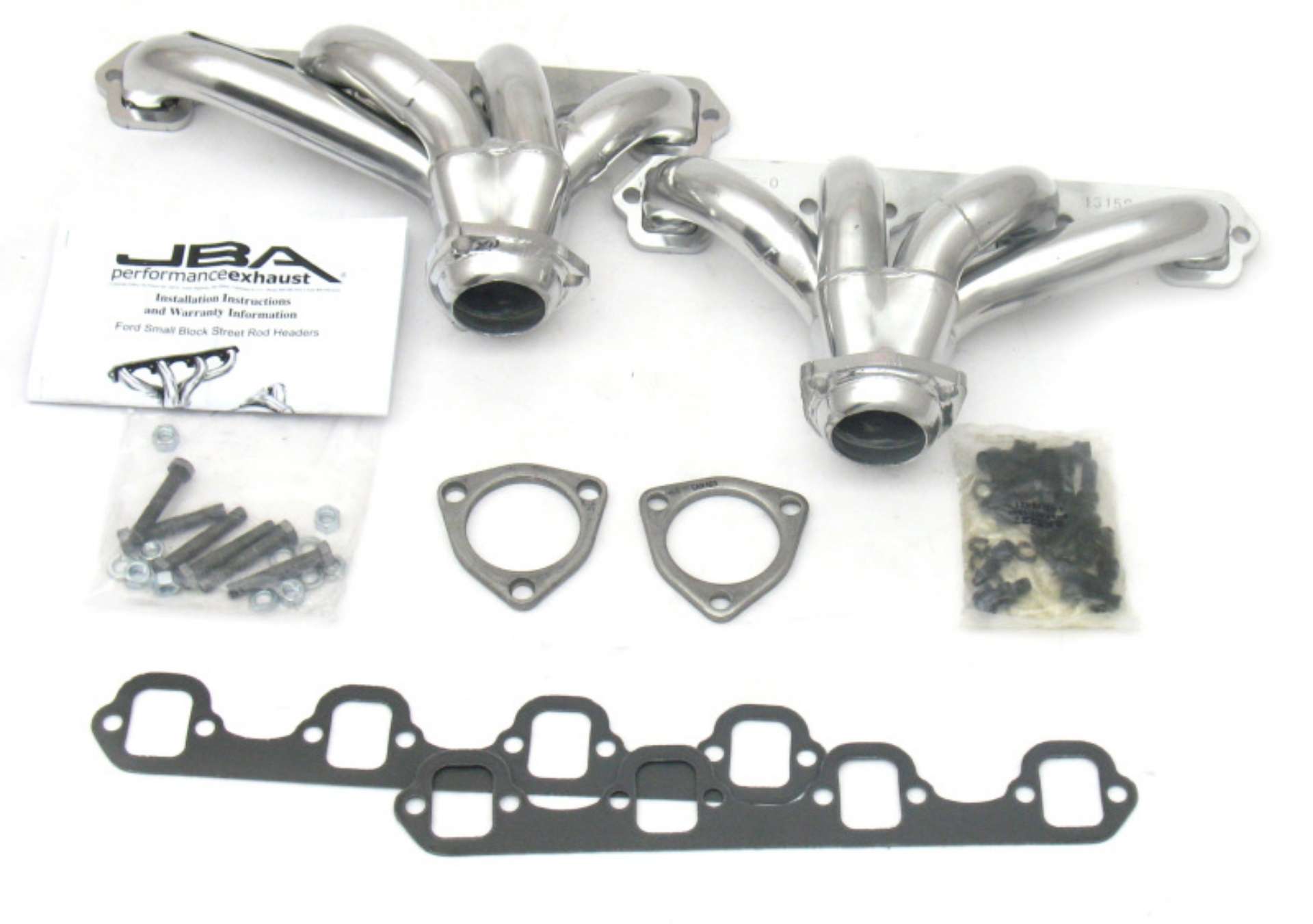 Picture of JBA Ford 260-351W SBF 1-5-8in Primary Silver Ctd Tight Tuck Header