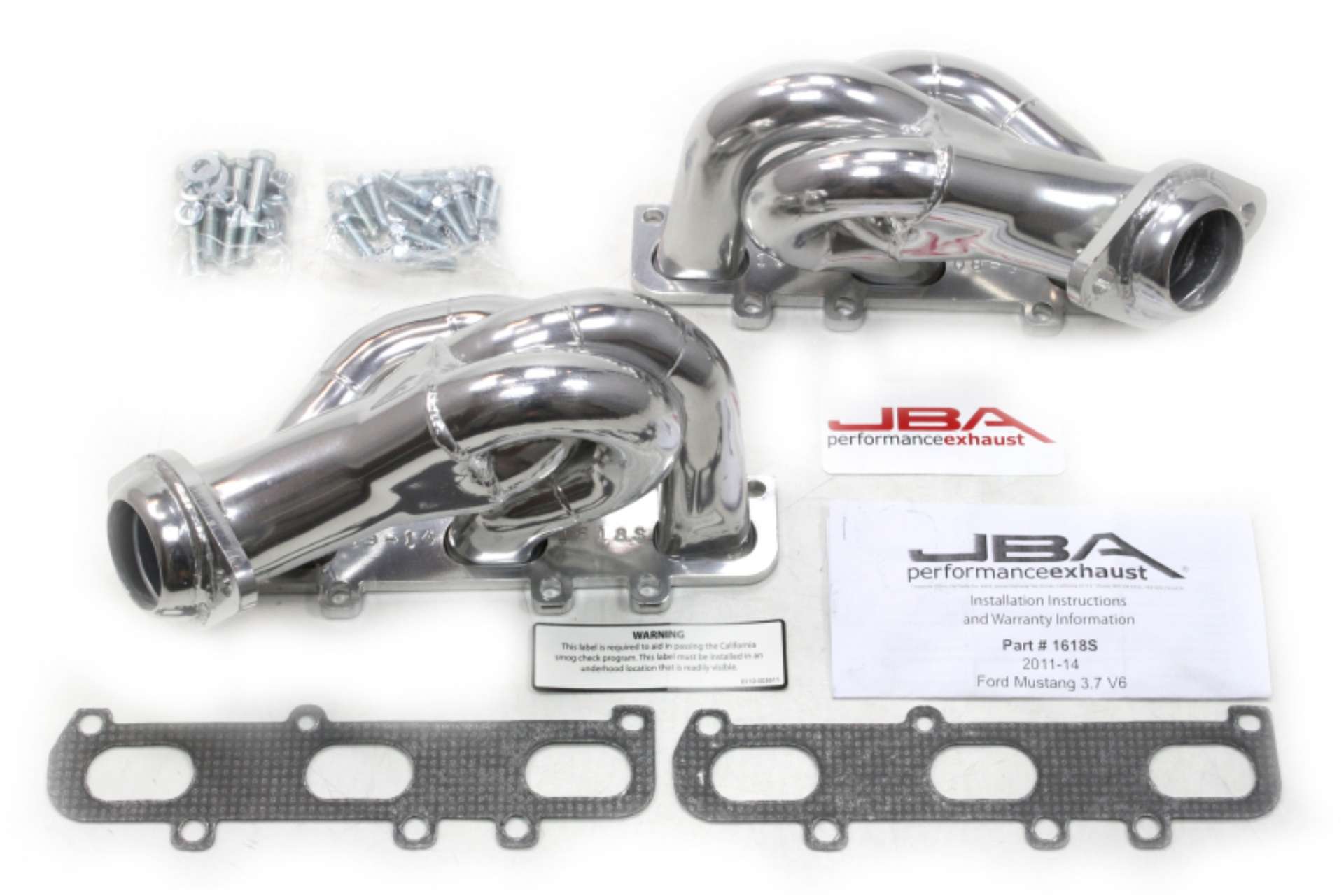 Picture of JBA 11-17 Ford Mustang 3-7L V6 1-5-8in Primary Silver Ctd Cat4Ward Header