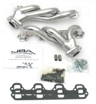 Picture of JBA 87-95 Ford F-150 5-0L SBF 1-1-2in Primary Silver Ctd Cat4Ward Header