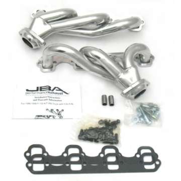 Picture of JBA 87-95 Ford F-150 5-0L SBF 1-1-2in Primary Silver Ctd Cat4Ward Header