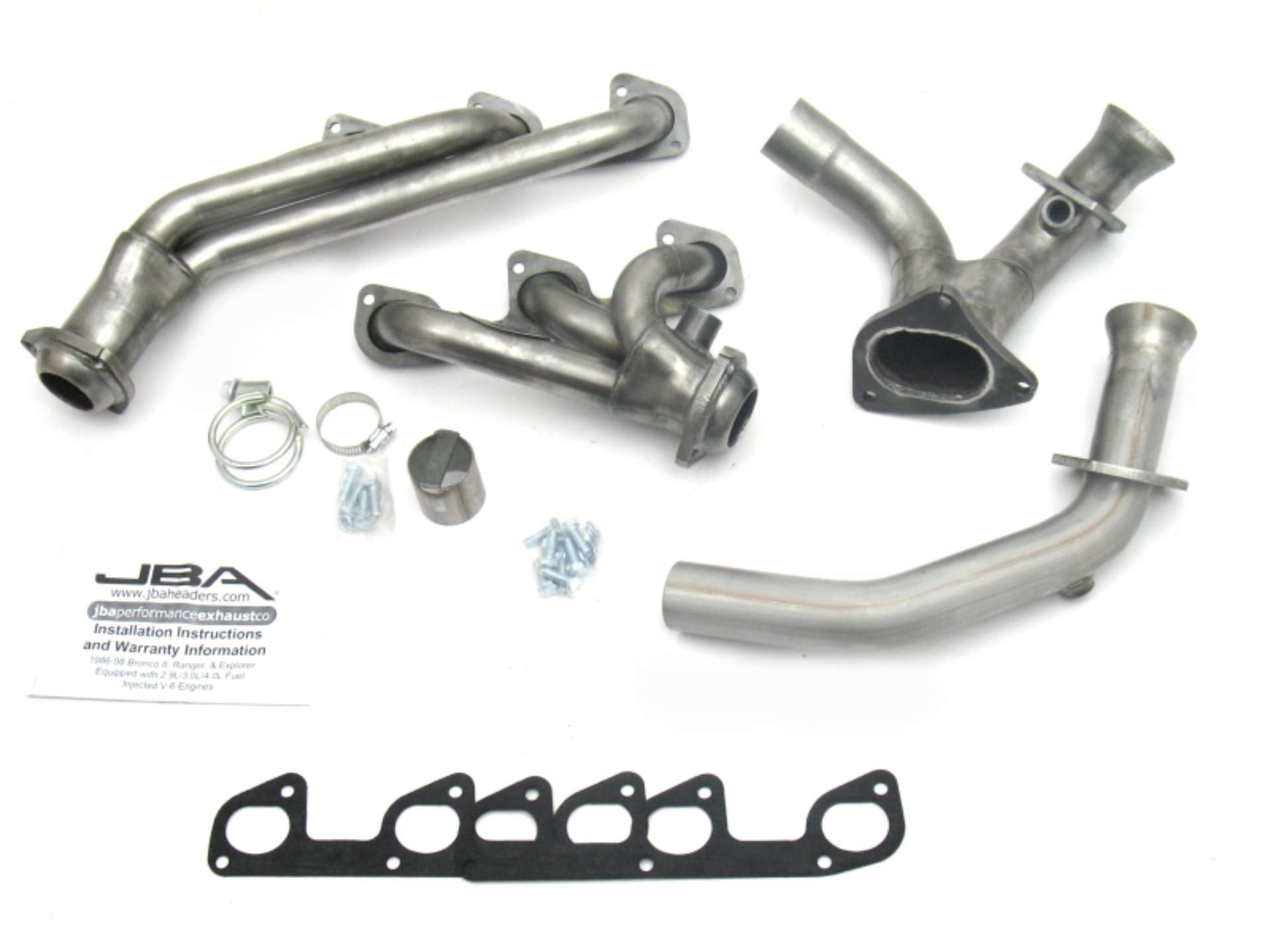 Picture of JBA 95-97 Ford Ranger 4-0L OHV 1-1-2in Primary Raw 409SS Cat4Ward Header