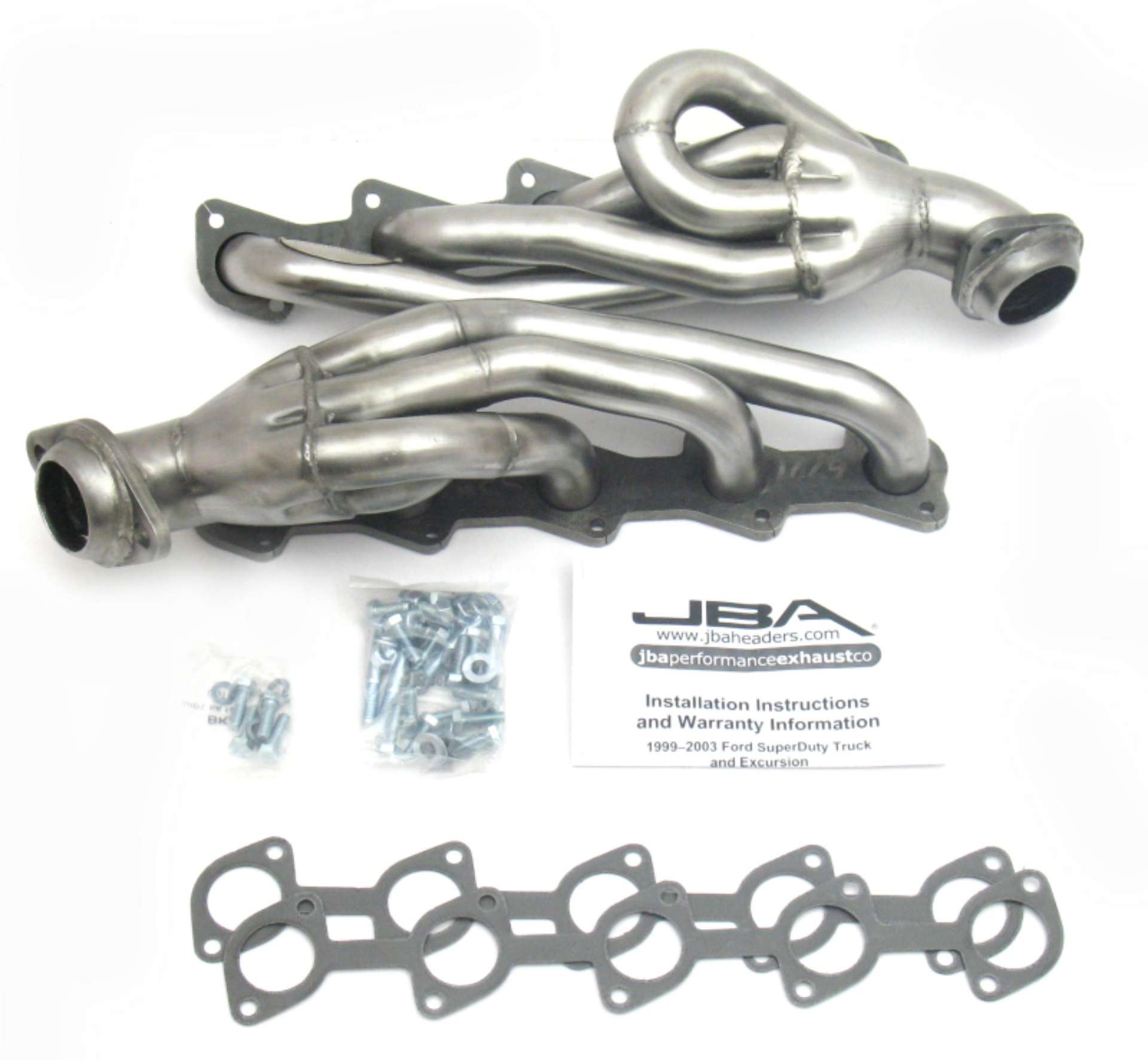 Picture of JBA 99-04 Ford Truck 6-8L 2V V10 w-o EGR 1-1-2in Primary Raw 409SS Cat4Ward Header