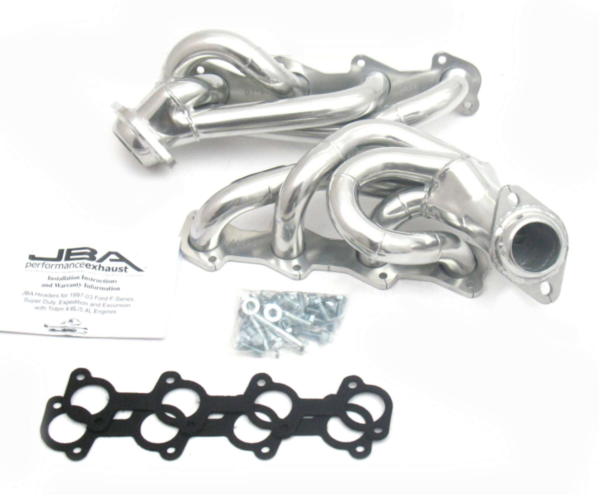 Picture of JBA 97-03 Ford F-150 5-4L 2V 1-1-2in Primary Silver Ctd Cat4Ward Header