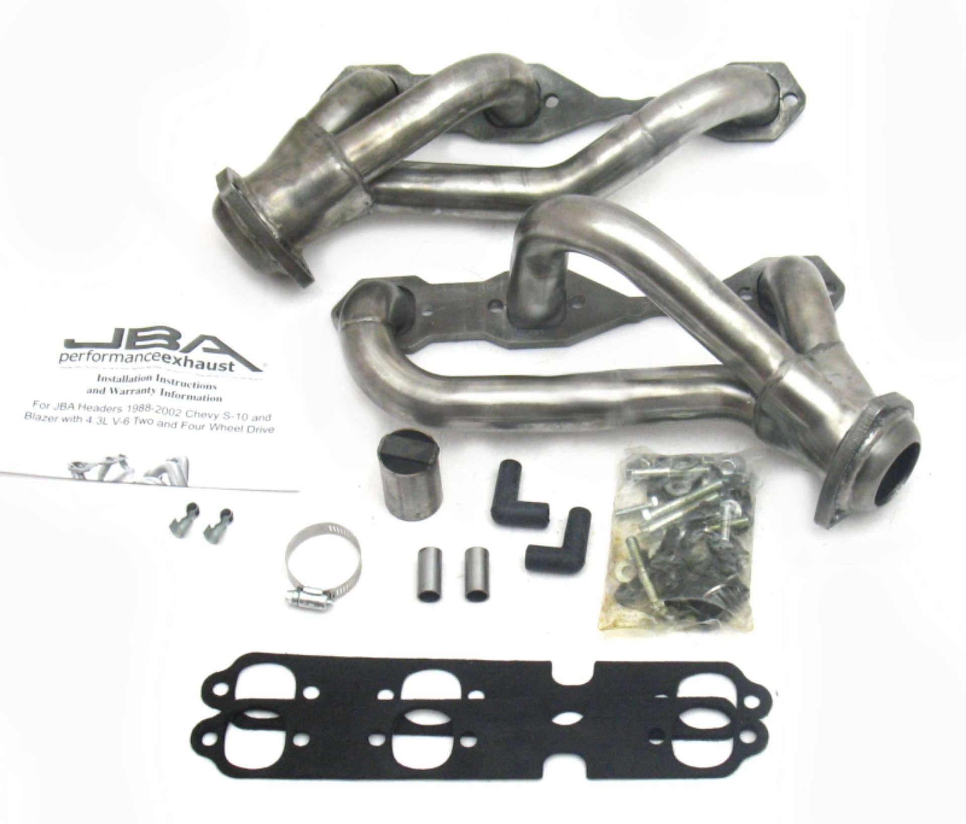 Picture of JBA 88-95 & 02-03 GM S-Truck 4-3L V6 4WD 1-1-2in Primary Raw 409SS Cat4Ward Header