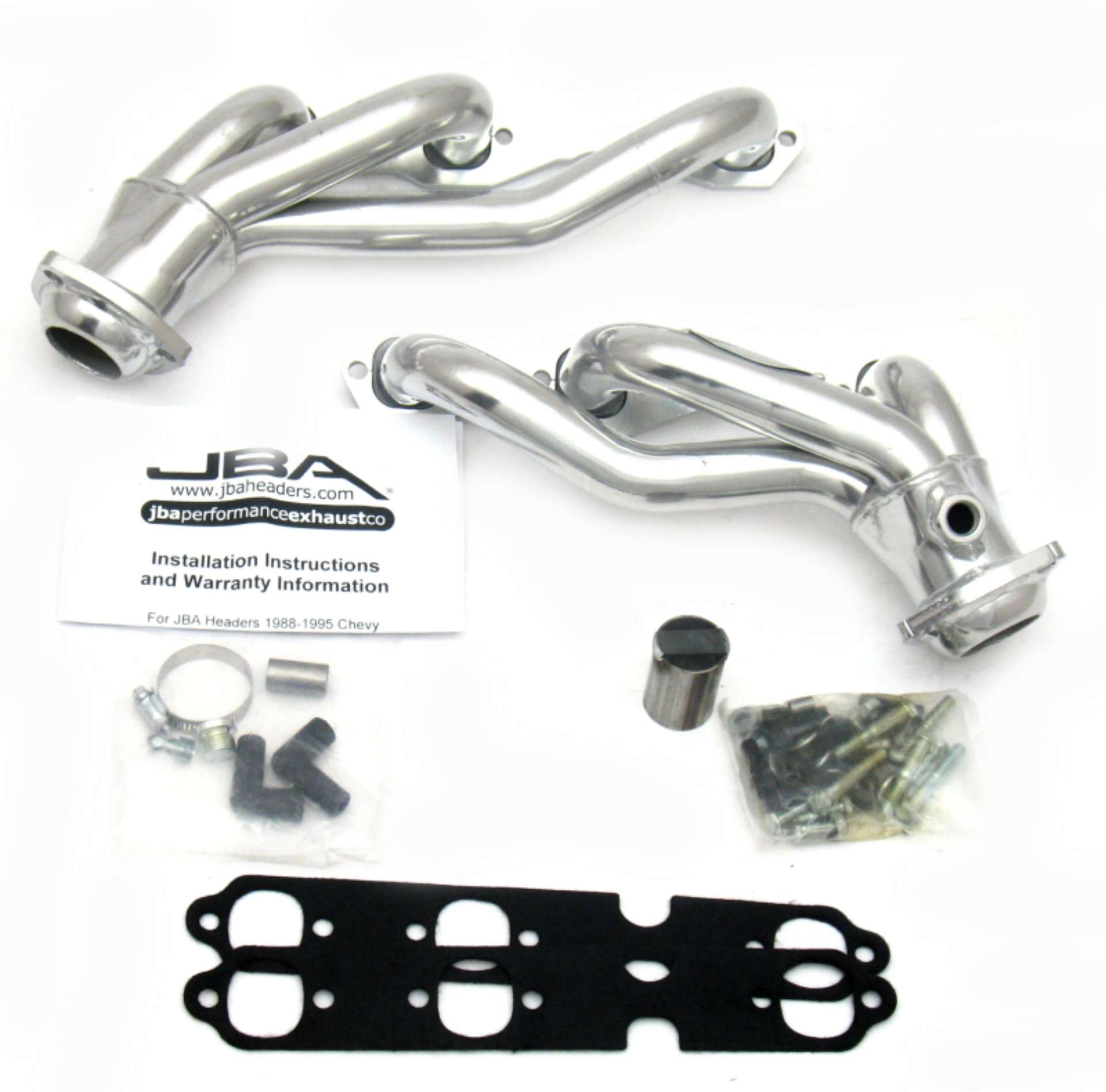 Picture of JBA 88-95 GM Truck 4-3L V6 w-o A-I-R- Injection 1-1-2in Primary Silver Ctd Cat4Ward Header