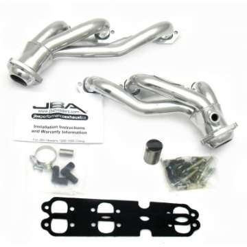 Picture of JBA 88-95 GM Truck 4-3L V6 w-o A-I-R- Injection 1-1-2in Primary Silver Ctd Cat4Ward Header