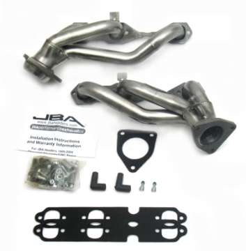 Picture of JBA 99-02 GM Truck 4-3L V6 w-o A-I-R- Injection 1-1-2in Primary Raw 409SS Cat4Ward Header