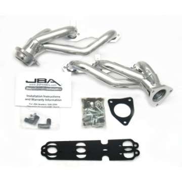 Picture of JBA 99-02 GM Truck 4-3L V6 w-o A-I-R- Injection 1-1-2in Primary Silver Ctd Cat4Ward Header