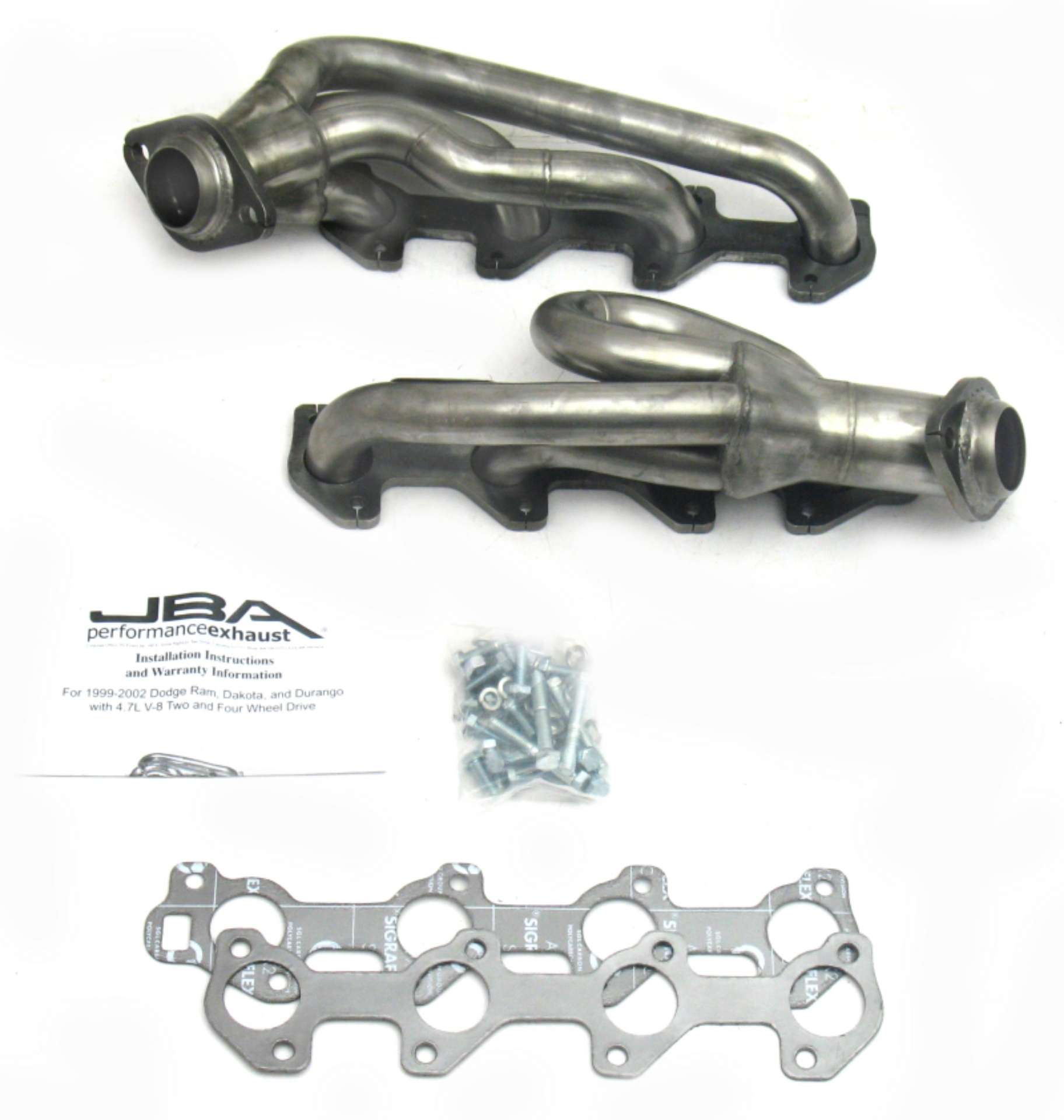 Picture of JBA 02-03 Dodge RAM 4-7L PowerTech 1-1-2in Primary Raw 409SS Cat4Ward Header