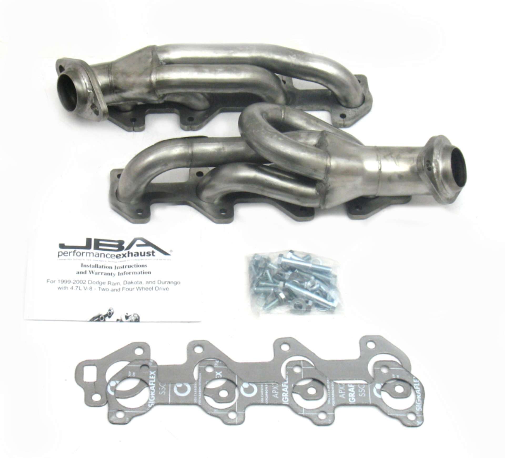 Picture of JBA 04-07 Dodge Dakota 4-7L PowerTech 1-1-2in Primary Raw 409SS Cat4Ward Header