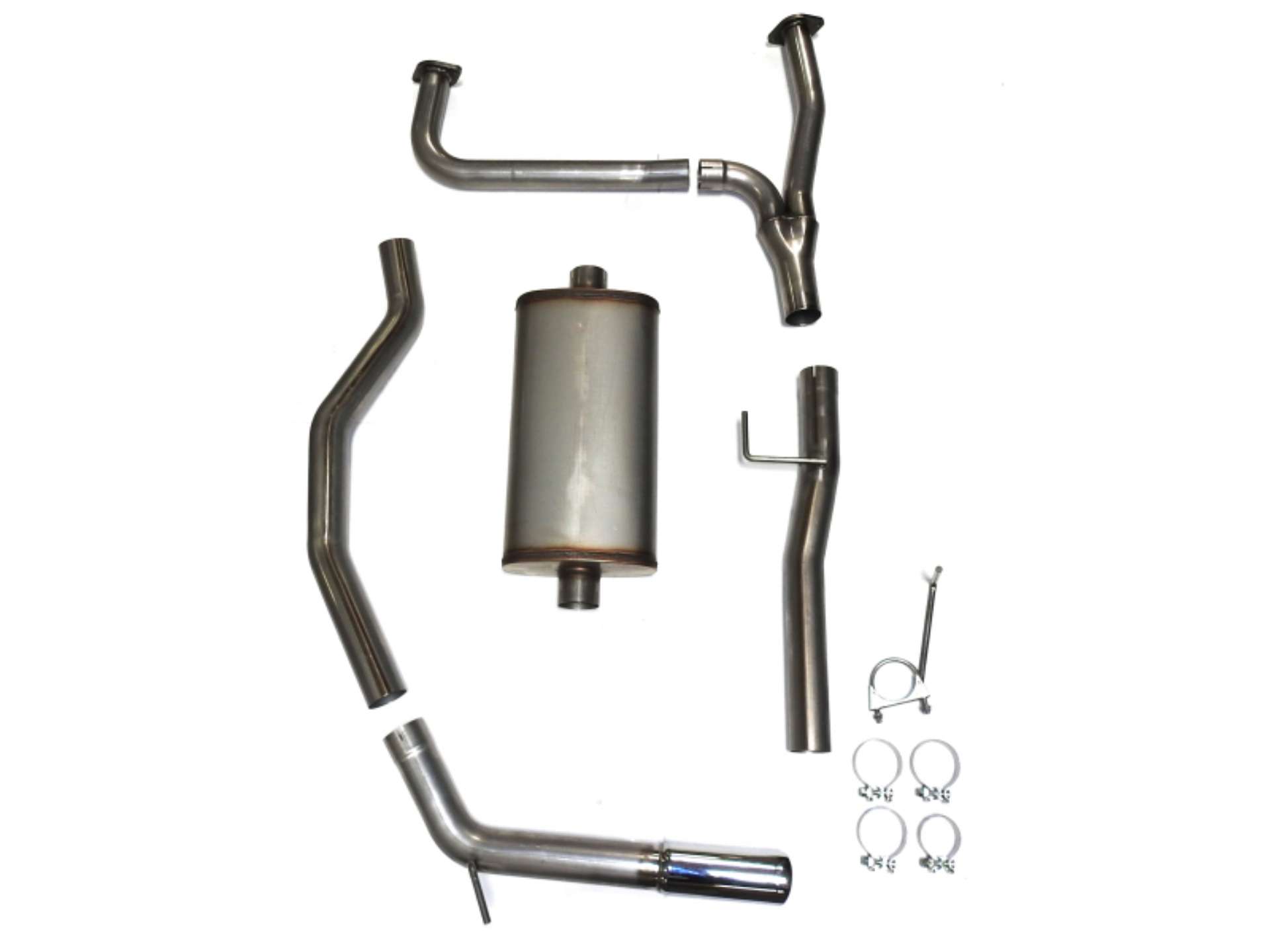 Picture of JBA 16-20 Nissan Titan XD Excl Long Bed 5-6L 409SS Single Rear Exit Cat-Back Exhaust