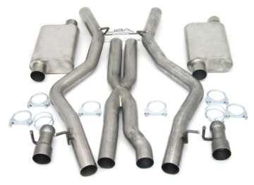 Picture of JBA 08-14 Dodge Challenger SRT8 6-1L-6-4L 409SS Dual Rear Exit Cat-Back Exhaust