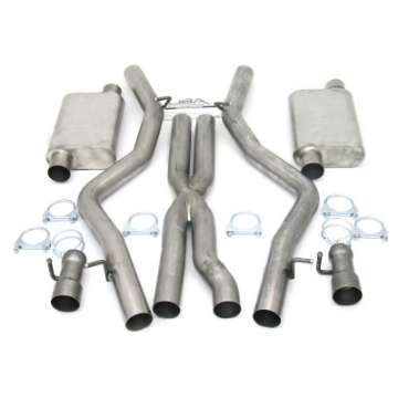 Picture of JBA 08-14 Dodge Challenger SRT8 6-1L-6-4L 409SS Dual Rear Exit Cat-Back Exhaust