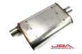 Picture of JBA Universal Chambered Style 304SS Muffler 13x9-75x4 2-5in Inlet Diameter Offset-Center