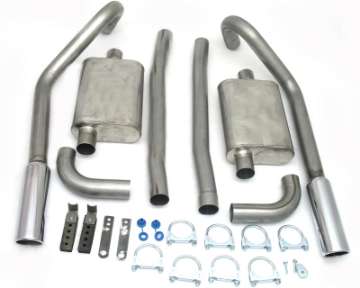 Picture of JBA 65-70 Ford Mustang 260-428 409SS Dual Turn Down Under Rear Valance Header Back Exhaust